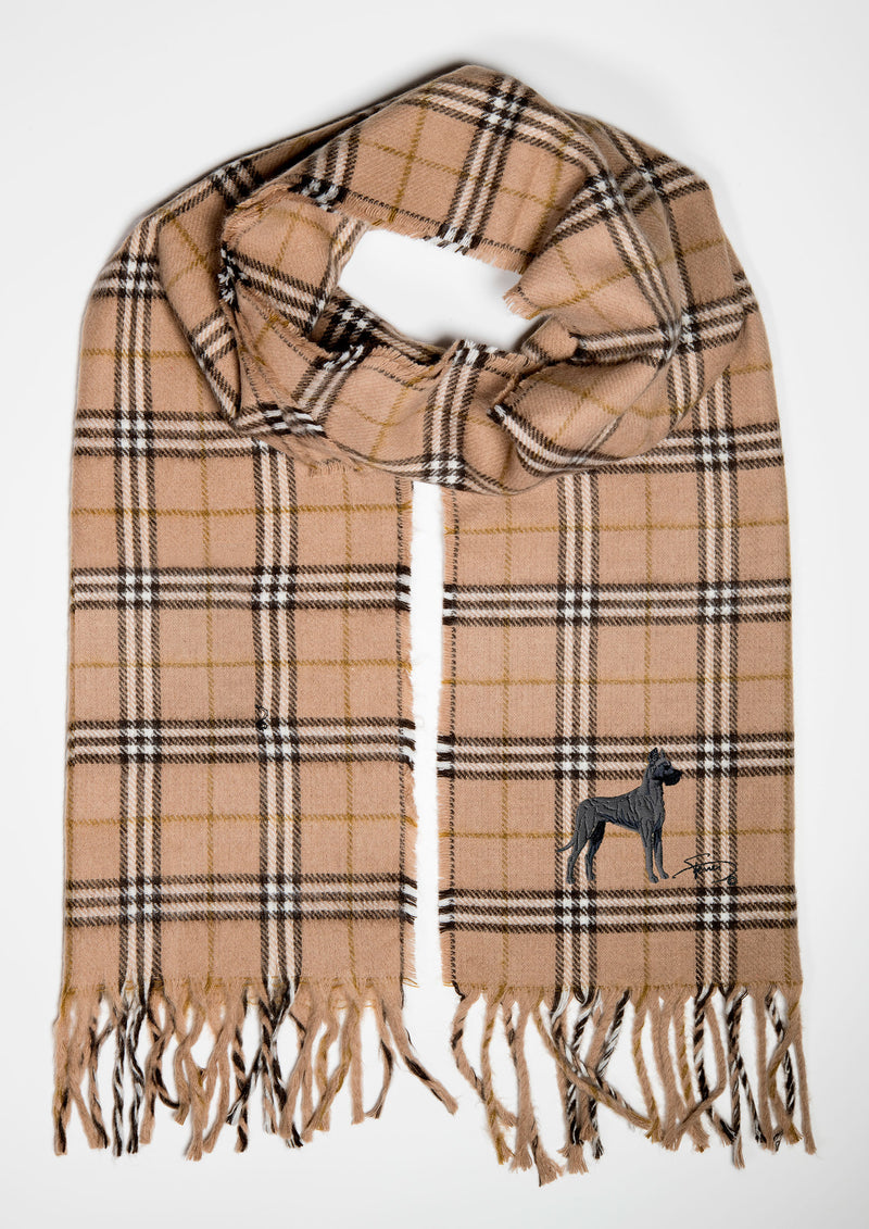Dogo fine square embroidered scarf
