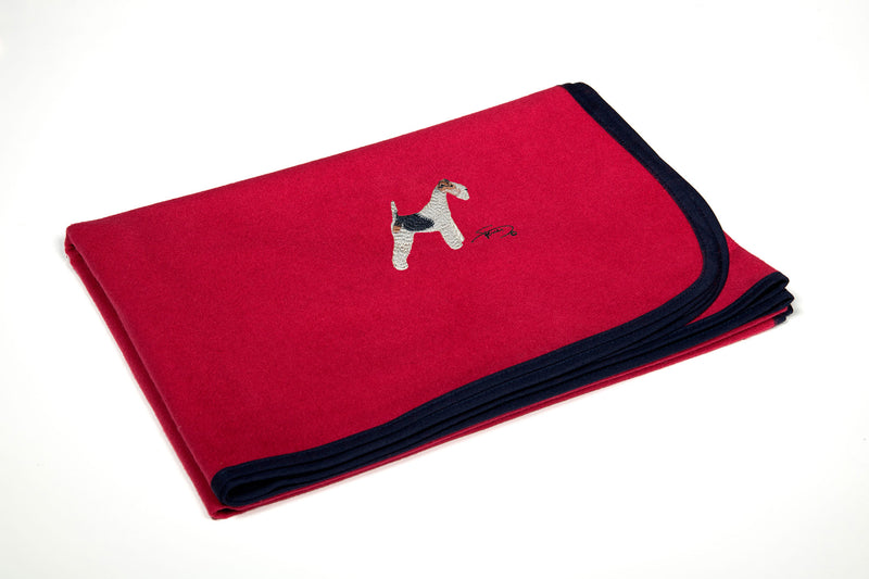 Multipurpose with embroidered Fox Terrier motif White